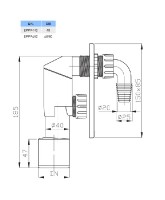 Sifon pračkový DN40/50 podomítkový bílý   EPPP450